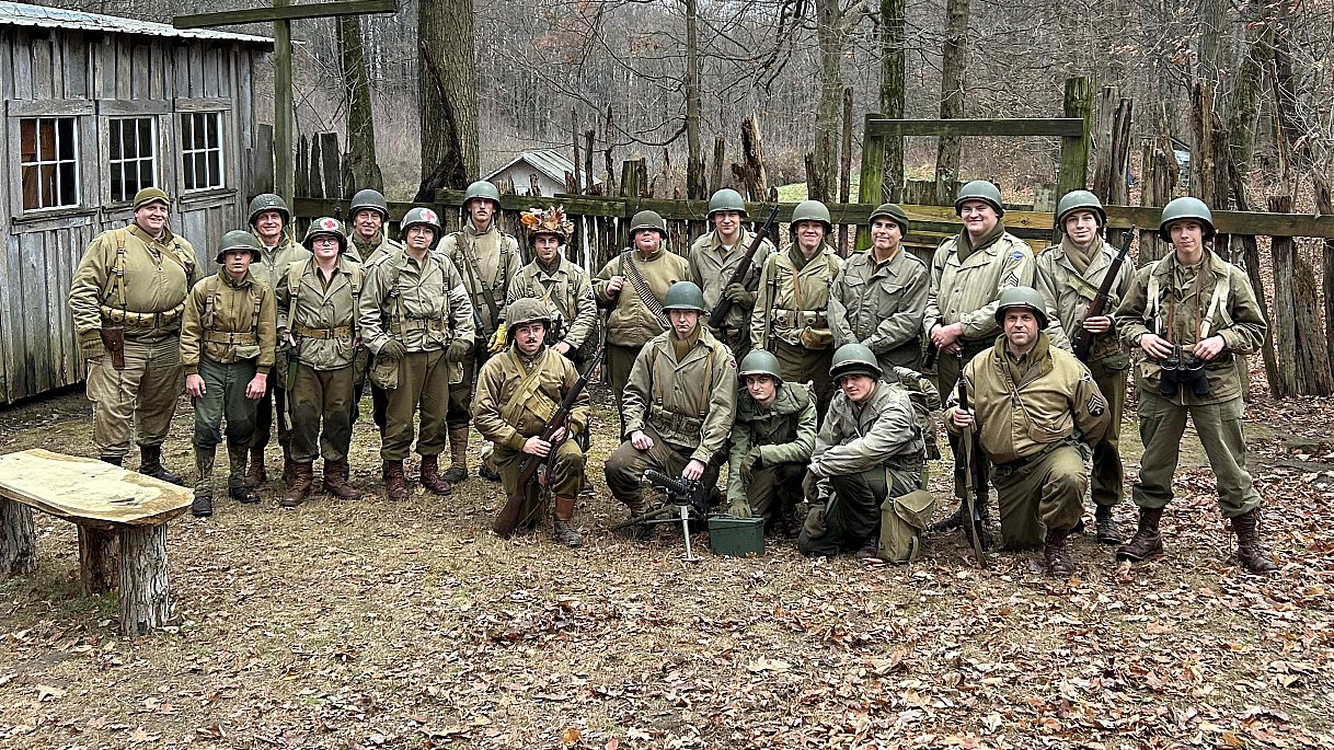 WWII reenactment scene